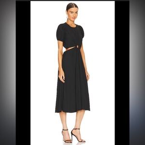 🆕 1. State Waist Cutout Midi Dress in Black